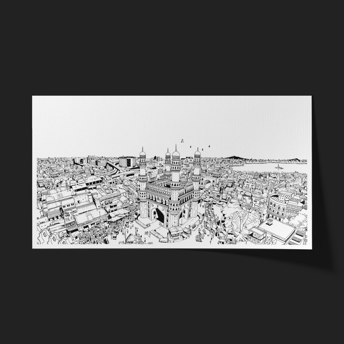 The Skyline of Hyderabad - Art By Broti Bhattacharya